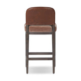 A moody, mixed material stool that stands out. A velvety, wool-blend seat and top-grain leather, seat back are framed by solid ash. Perfectly sized for the counter.As fans of organic modern aesthetics at Amethyst, we love the designer inspired Ryver Stool. Amethyst Home provides interior design, new home construction design consulting, vintage area rugs, and lighting in the Winter Garden metro area.