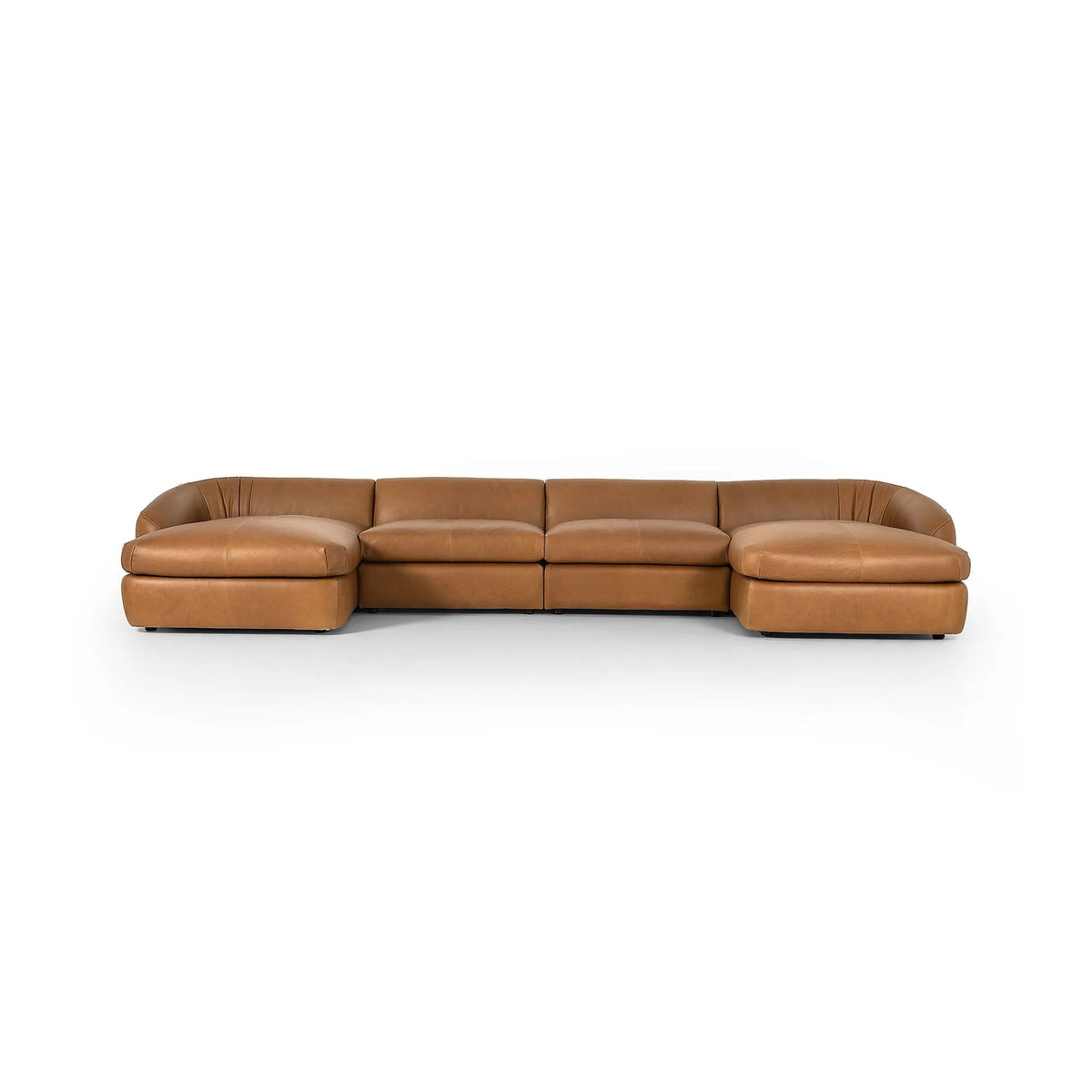 Saldana Lorento Cognac 4Pc Double Chaise | shipping 10/25/2025