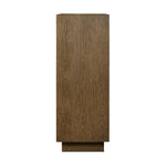 Grounding and stunning. We paired a modern frame and chunky base with door panels featuring oyster cuts of oak that take a specialized skill to create. Each cut captures the story of the wood and brings a natural, organic rhythm to the entire cabinet, and any space. Amethyst Home provides interior design, new home construction design consulting, vintage area rugs, and lighting in the Seattle metro area.