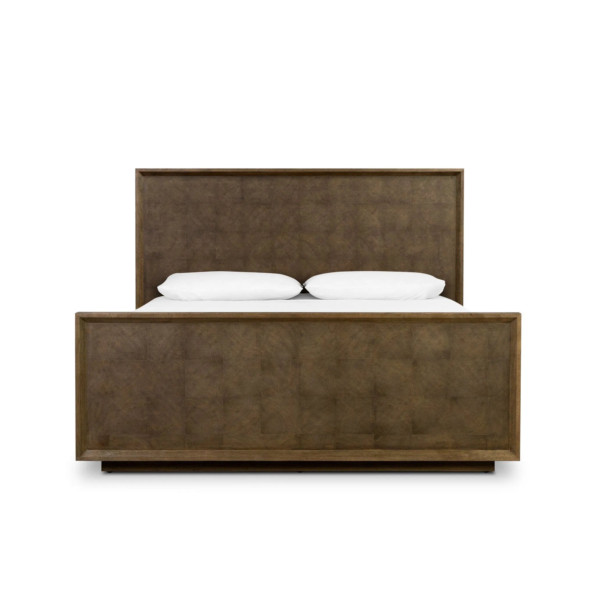 Influenced by contemporary design, this bed’s simple frame showcases thick brown oak veneer with a tiled oyster cut pattern on the inset panels.As enthusiasts of modern materials at Amethyst, we love the designer inspired Salta Bed. This item pairs well with other brands such as Loloi Rugs and is perfect for wabi sabi homes Amethyst Home provides interior design, new home construction design consulting, vintage area rugs, and lighting in the Kansas City metro area.