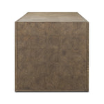 This desk’s simple frame showcases warm brown solid oak with an oyster cut grid pattern on the top and sides. Three drawers create space for office supplies and more.As fans of luxe aesthetics at Amethyst, we love the warm modern inspired Salta Desk - Brown Oak Thick Veneer. Amethyst Home provides interior design, new home construction design consulting, vintage area rugs, and lighting in the Boston metro area.