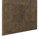 This desk’s simple frame showcases warm brown solid oak with an oyster cut grid pattern on the top and sides. Three drawers create space for office supplies and more.As fans of luxe aesthetics at Amethyst, we love the warm modern inspired Salta Desk - Brown Oak Thick Veneer. Amethyst Home provides interior design, new home construction design consulting, vintage area rugs, and lighting in the Charlotte metro area.