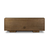 This media console’s simple frame showcases thick brown oak veneer with an oyster cut grid pattern on the door and drawer fronts. Minimalist metal pulls open to ample storage for living space essentials. Rear cutouts for cord management.As lovers of luxe style at Amethyst, we love the designer inspired Salta Media Console - Brown Oak Thick Veneer. Amethyst Home provides interior design, new home construction design consulting, vintage area rugs, and lighting in the San Diego metro area.