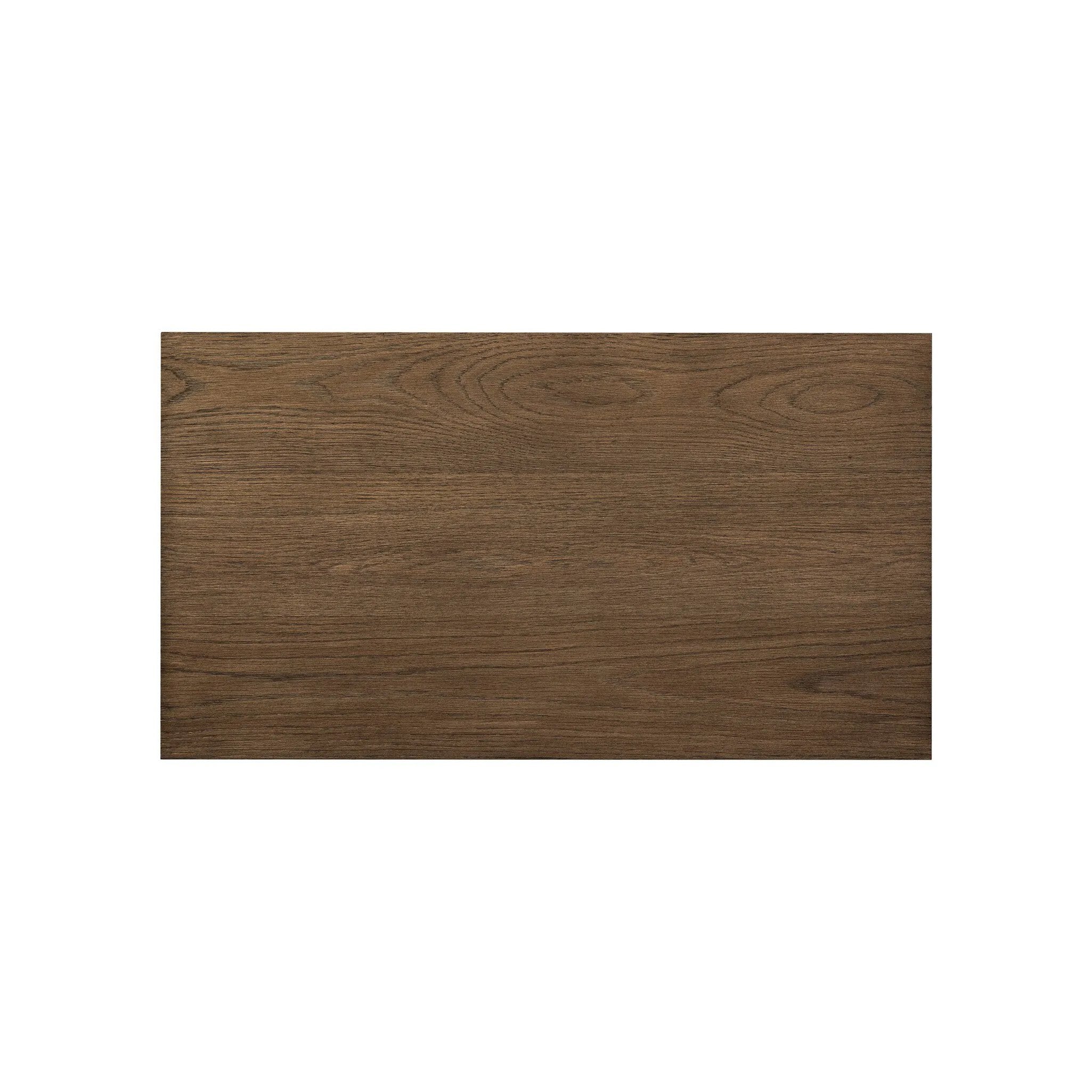 Influenced by contemporary design, this nightstand’s simple frame showcases thick brown oak veneer with a tiled oyster cut pattern on the insert panels. Three drawers with minimalist metal pulls offer ample space for bedside essentials. Amethyst Home provides interior design, new home construction design consulting, vintage area rugs, and lighting in the Dallas metro area.