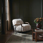 Featuring Sandro Champagne Mongolian Fur Chair by Four Hands at Amethyst Home. This versatile accent chair is upholstered in a faux Mongolian shearling with a textural high pile. A contrasting, chunky parawood frame hugs the seat and is wire-brushed for a warm, vintage feel. Overall Dimensions: 29.50"w x 42.25"d x 32.50"h
Discover this on social media? See . Amethyst Home provides interior design, new home construction design consulting, vintage area rugs, and lighting in the Nashville metro area.