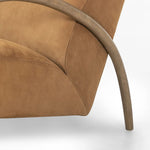 Featuring Sandro Nubuck Cognac Chair by Four Hands at Amethyst Home. This versatile accent chair is upholstered in a faux Mongolian shearling with a textural high pile. A contrasting, chunky parawood frame hugs the seat and is wire-brushed for a warm, vintage feel.Overall Dimensions: 29.50"w x 41.00"d x 32.00"hWeight : 45.19 lbsMaterials : Top Grain Leather, So. Amethyst Home provides interior design, new home construction design consulting, vintage area rugs, and lighting in the Miami metro area.