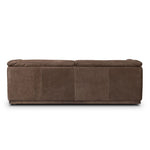 Inspired by 1970s Brutalism, this urban tuxedo sofa balances a rounded solid wood plinth with a curved seat deck and a relaxed, "wrinkled" upholstery design. Feather-blend cushions wrap the frame, finished with dramatic blind tufting for a hand-crafted, textural edge. Amethyst Home provides interior design, new home construction design consulting, vintage area rugs, and lighting in the Boston metro area.