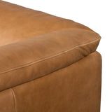 Inspired by 1970s Brutalism, this urban tuxedo sofa balances a rounded solid wood plinth with a curved seat deck and a relaxed, "wrinkled" upholstery design. Feather-blend cushions wrap the frame, finished with dramatic blind tufting for a hand-crafted, textural edge. Amethyst Home provides interior design, new home construction design consulting, vintage area rugs, and lighting in the Scottsdale metro area.