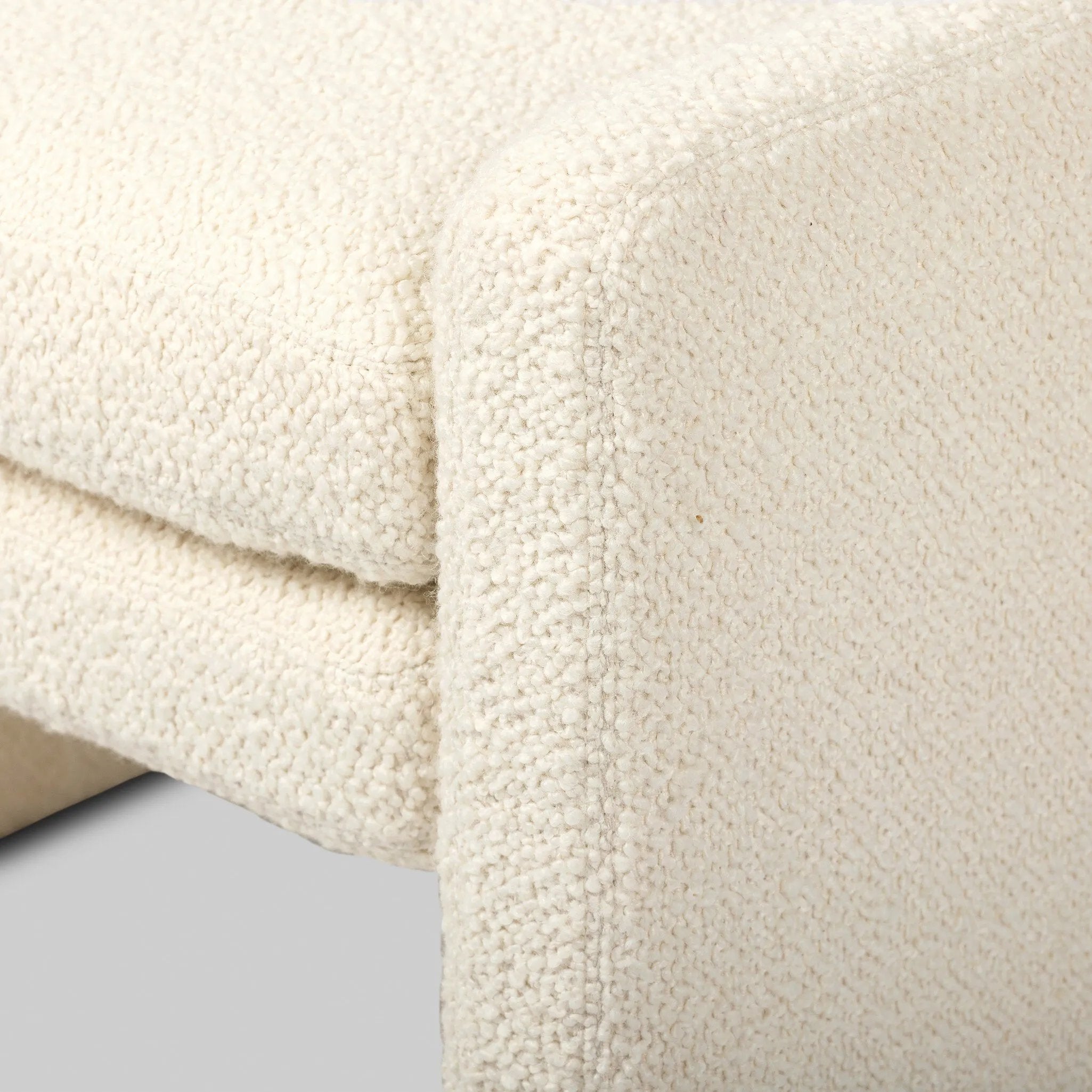A traditional wool-blend fabric in cream covers this versatile ottoman for an easy fit in any room.As fans of organic modern aesthetics at Amethyst, we love the designer inspired Serena Ottoman - Durham Cream. This item pairs well with other brands such as Ethnicraft and is perfect for modern homes Amethyst Home provides interior design, new home construction design consulting, vintage area rugs, and lighting in the Boston metro area.