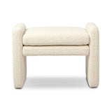 A traditional wool-blend fabric in cream covers this versatile ottoman for an easy fit in any room.As fans of organic modern aesthetics at Amethyst, we love the designer inspired Serena Ottoman - Durham Cream. This item pairs well with other brands such as Ethnicraft and is perfect for modern homes Amethyst Home provides interior design, new home construction design consulting, vintage area rugs, and lighting in the Houston metro area.