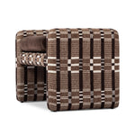 A playful vintage-inspired fabric covers this ottoman, adding a subtle flair to any room.As fans of wabi sabi materials at Amethyst, we love the optimistic inspired Serena Ottoman - Sandhill Cocoa. This item pairs well with other brands such as Visual Comfort and is perfect for eclectic homes Amethyst Home provides interior design, new home construction design consulting, vintage area rugs, and lighting in the Dallas metro area.