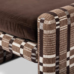 A playful vintage-inspired fabric covers this ottoman, adding a subtle flair to any room.As fans of wabi sabi materials at Amethyst, we love the optimistic inspired Serena Ottoman - Sandhill Cocoa. This item pairs well with other brands such as Visual Comfort and is perfect for eclectic homes Amethyst Home provides interior design, new home construction design consulting, vintage area rugs, and lighting in the Scottsdale metro area.