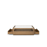 Bring bonus storage and a light look to the living space. Made from sandy oak and clear tempered glass with two roomy drawers on either side of the base, plus shelving beneath the glass that doubles as a shadowbox or an extra display surface.As lovers of luxe design at Amethyst, we love the warm modern inspired Shiloh Coffee Table - Tempered Glass. Amethyst Home provides interior design, new home construction design consulting, vintage area rugs, and lighting in the Newport Beach metro area.
