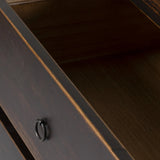 Featuring Shizuko Distressed Walnut Sideboard by Four Hands at Amethyst Home. This Shizuko Distressed Walnut Sideboard is perfect for adding extra storage and style to your dining or living room. With its unique distressed walnut finish, it will add a touch of elegance to any space. Its spacious interior and sturdy build make it a functional and durable choice. Amethyst Home provides interior design, new home construction design consulting, vintage area rugs, and lighting in the Austin metro area.