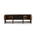 Featuring Shizuko Distressed Walnut Sideboard by Four Hands at Amethyst Home. This Shizuko Distressed Walnut Sideboard is perfect for adding extra storage and style to your dining or living room. With its unique distressed walnut finish, it will add a touch of elegance to any space. Its spacious interior and sturdy build make it a functional and durable cho. Amethyst Home provides interior design, new home construction design consulting, vintage area rugs, and lighting in the Calabasas metro area.