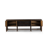 Featuring Shizuko Distressed Walnut Sideboard by Four Hands at Amethyst Home. This Shizuko Distressed Walnut Sideboard is perfect for adding extra storage and style to your dining or living room. With its unique distressed walnut finish, it will add a touch of elegance to any space. Its spacious interior and sturdy build make it a functional and durable cho. Amethyst Home provides interior design, new home construction design consulting, vintage area rugs, and lighting in the Calabasas metro area.