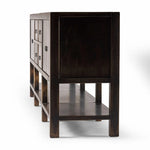Featuring Shizuko Distressed Walnut Sideboard by Four Hands at Amethyst Home. This Shizuko Distressed Walnut Sideboard is perfect for adding extra storage and style to your dining or living room. With its unique distressed walnut finish, it will add a touch of elegance to any space. Its spacious interior and sturdy build make it a functional and durable cho. Amethyst Home provides interior design, new home construction design consulting, vintage area rugs, and lighting in the Charlotte metro area.