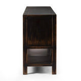 Featuring Shizuko Distressed Walnut Sideboard by Four Hands at Amethyst Home. This Shizuko Distressed Walnut Sideboard is perfect for adding extra storage and style to your dining or living room. With its unique distressed walnut finish, it will add a touch of elegance to any space. Its spacious interior and sturdy build make it a functional and durable choice.. Amethyst Home provides interior design, new home construction design consulting, vintage area rugs, and lighting in the Omaha metro area.
