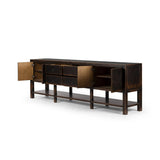Featuring Shizuko Distressed Walnut Sideboard by Four Hands at Amethyst Home. This Shizuko Distressed Walnut Sideboard is perfect for adding extra storage and style to your dining or living room. With its unique distressed walnut finish, it will add a touch of elegance to any space. Its spacious interior and sturdy build make it a functional and durable choic. Amethyst Home provides interior design, new home construction design consulting, vintage area rugs, and lighting in the Seattle metro area.