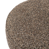 Featuring Sinclair Ivan Granite Large Round Ottoman by Four Hands at Amethyst Home. This large, round ottoman adds a hip retro vibe as a coffee table or extra seating. Covered in a soft cotton/poly/acrylic blend with lows and highs throughout for added depth and texture.Overall Dimensions: 36.00"w x 36.00"d x 14.50"hWeight : 26.46 lbsMaterials: 60% Acryli. Amethyst Home provides interior design, new home construction design consulting, vintage area rugs, and lighting in the Kansas City metro area.