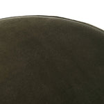 Featuring Sinclair Surrey Olive Large Round Ottoman by Four Hands at Amethyst Home. Upholstered in a deep olive velvet and paired with a  rich brown base, this wide, round ottoman can be placed just about anywhere – bringing with it a luxe vibe. Style with a tray as a design-forward coffee table.Overall Dimensions: 36.00"w x 36.00"d x 14.50"hWeight : 26.46 . Amethyst Home provides interior design, new home construction design consulting, vintage area rugs, and lighting in the Park City metro area.