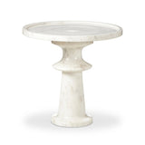 Crafted from solid white marble and shaped into a sculpted silhouette using a lathe. A tray top is perfectly size to keep your favorite drink or book within reach.Collection: Marlo Amethyst Home provides interior design, new home construction design consulting, vintage area rugs, and lighting in the Tampa metro area.