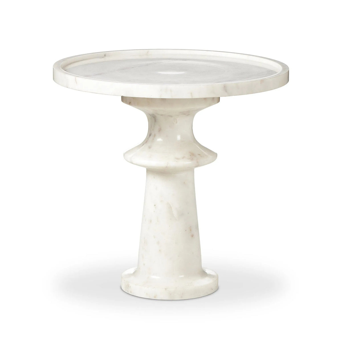 Skylar Polished White Marble End Table | ready to ship!