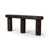 Featuring Sommer Sienna Brown Pine Console Table by Four Hands at Amethyst Home. Three round pillar legs support a thick oval top featuring rounded edges. A dark brown pine finish showcases rich grain movement, playing up the curvature of this piece.
Overall Dimensions: 16.0" L x 78.0 " W x 30.0" H
Collection: WestgateColors: Sienna Brown PineMaterials: So. Amethyst Home provides interior design, new home construction design consulting, vintage area rugs, and lighting in the Washington metro area.