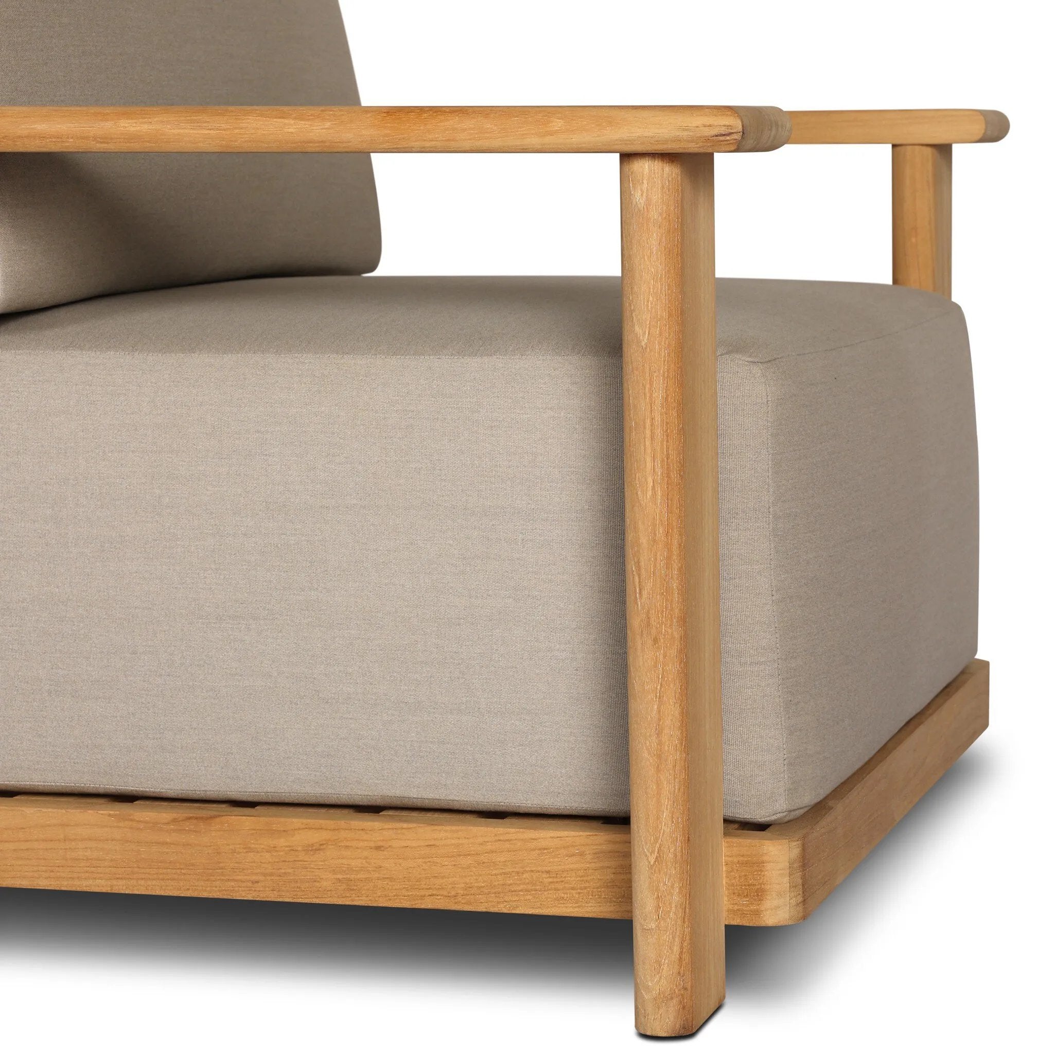 Grade A teak is fine sanded into a soft, unfinished outdoor chair that highlights the wood's natural grain, thick cushioning for a sink-in feel. Cover or store inside during inclement weather and when not in use.As enthusiasts of natural style at Amethyst, we love the optimistic inspired Sterling Outdoor Chair - Ibiza Mole. Amethyst Home provides interior design, new home construction design consulting, vintage area rugs, and lighting in the Salt Lake City metro area.