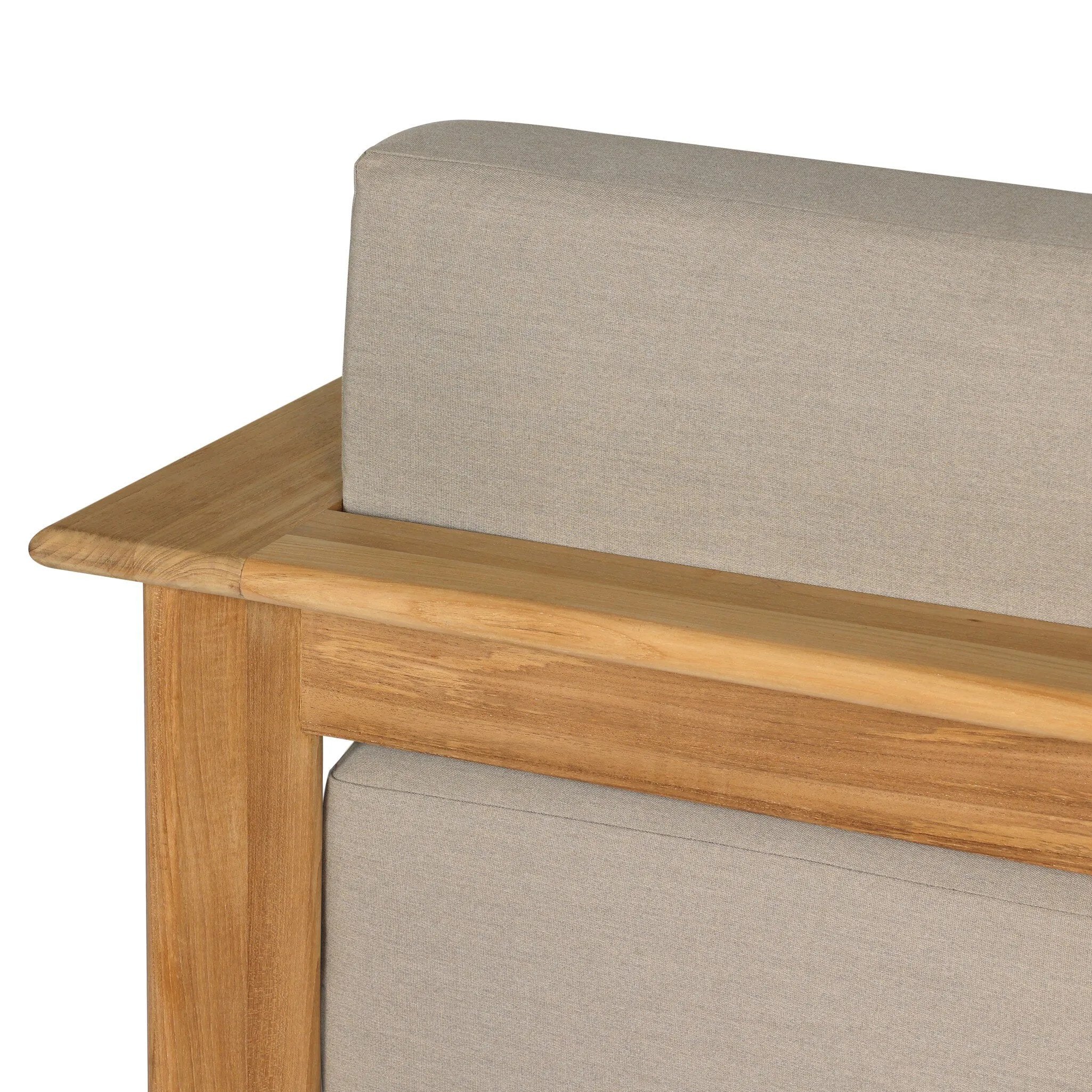 Grade A teak is fine sanded into a soft, unfinished outdoor chair that highlights the wood's natural grain, thick cushioning for a sink-in feel. Cover or store inside during inclement weather and when not in use.As enthusiasts of natural style at Amethyst, we love the optimistic inspired Sterling Outdoor Chair - Ibiza Mole. Amethyst Home provides interior design, new home construction design consulting, vintage area rugs, and lighting in the Washington metro area.