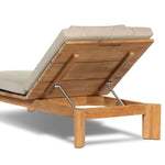 Grade A teak is fine sanded into a soft, unfinished outdoor chaise that highlights the wood's natural grain, thick cushioning for a sink-in feel. Cover or store inside during inclement weather and when not in use.As fans of luxe design at Amethyst, we love the nature inspired Sterling Outdoor Chaise - Ibiza Mole. Amethyst Home provides interior design, new home construction design consulting, vintage area rugs, and lighting in the Calabasas metro area.