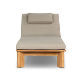 Grade A teak is fine sanded into a soft, unfinished outdoor chaise that highlights the wood's natural grain, thick cushioning for a sink-in feel. Cover or store inside during inclement weather and when not in use.As fans of luxe design at Amethyst, we love the nature inspired Sterling Outdoor Chaise - Ibiza Mole. Amethyst Home provides interior design, new home construction design consulting, vintage area rugs, and lighting in the Newport Beach metro area.