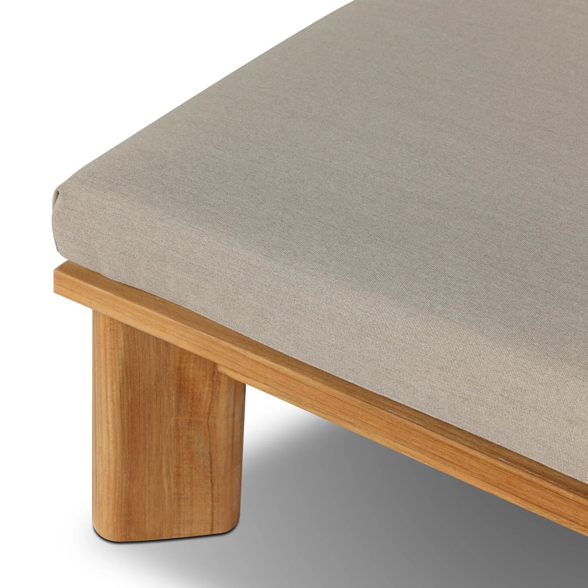 Grade A teak is fine sanded into a soft, unfinished outdoor chaise that highlights the wood's natural grain, thick cushioning for a sink-in feel. Cover or store inside during inclement weather and when not in use.As fans of luxe design at Amethyst, we love the nature inspired Sterling Outdoor Chaise - Ibiza Mole. Amethyst Home provides interior design, new home construction design consulting, vintage area rugs, and lighting in the Park City metro area.