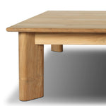 Grade A teak is fine sanded into a soft, unfinished look that highlights the wood's natural grain, finished with rounded legs that angle inward. Topped with slatted panels. Cover or store inside during inclement weather and when not in use. Amethyst Home provides interior design, new home construction design consulting, vintage area rugs, and lighting in the Park City metro area.