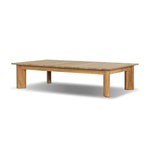 Grade A teak is fine sanded into a soft, unfinished look that highlights the wood's natural grain, finished with rounded legs that angle inward. Topped with slatted panels. Cover or store inside during inclement weather and when not in use. Amethyst Home provides interior design, new home construction design consulting, vintage area rugs, and lighting in the Tampa metro area.