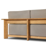 Grade A teak is fine sanded into a soft, unfinished outdoor sofa that highlights the wood's natural grain, thick cushioning for a sink-in feel. Cover or store inside during inclement weather and when not in use.As enthusiasts of wabi sabi materials at Amethyst, we love the designer inspired Sterling Outdoor Sofa-98" - Ibiza Mole. Amethyst Home provides interior design, new home construction design consulting, vintage area rugs, and lighting in the Laguna Beach metro area.