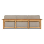 Grade A teak is fine sanded into a soft, unfinished outdoor sofa that highlights the wood's natural grain, thick cushioning for a sink-in feel. Cover or store inside during inclement weather and when not in use.As enthusiasts of wabi sabi materials at Amethyst, we love the designer inspired Sterling Outdoor Sofa-98" - Ibiza Mole. Amethyst Home provides interior design, new home construction design consulting, vintage area rugs, and lighting in the San Diego metro area.