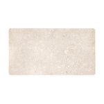 Grade A teak is fine sanded into a soft, unfinished look that highlights the wood's natural grain, finished with rounded legs that angle inward. Topped with neutral travertine stone for a blend of materials. Cover or store inside during inclement weather and when not in use. Amethyst Home provides interior design, new home construction design consulting, vintage area rugs, and lighting in the Park City metro area.