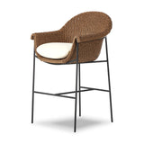 Featuring Suerte Arashi Salt Outdoor Stool by Four Hands at Amethyst Home. The Suerte Arashi Salt Outdoor Stool is perfect for outdoor spaces. Made with durable materials, it is built to withstand the elements while providing comfort and style. Take a seat and enjoy the great outdoors with this functional and stylish addition to your outdoor furniture collect. Amethyst Home provides interior design, new home construction design consulting, vintage area rugs, and lighting in the Houston metro area.
