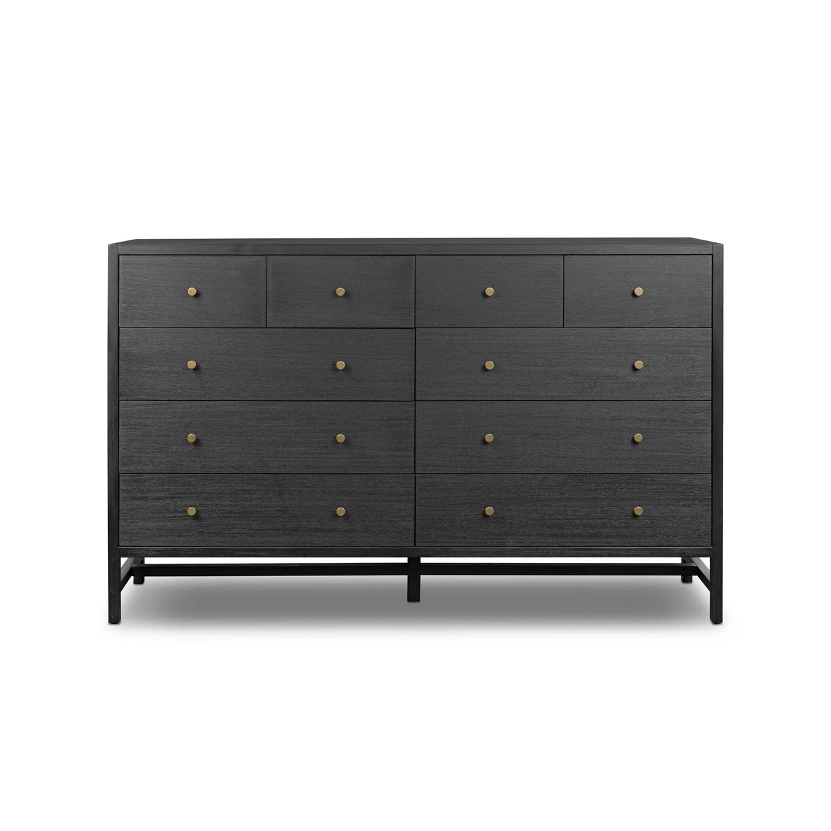 Sullivan 10 Drawer Dresser - Brushed Black Acacia Solid | ready to ship!