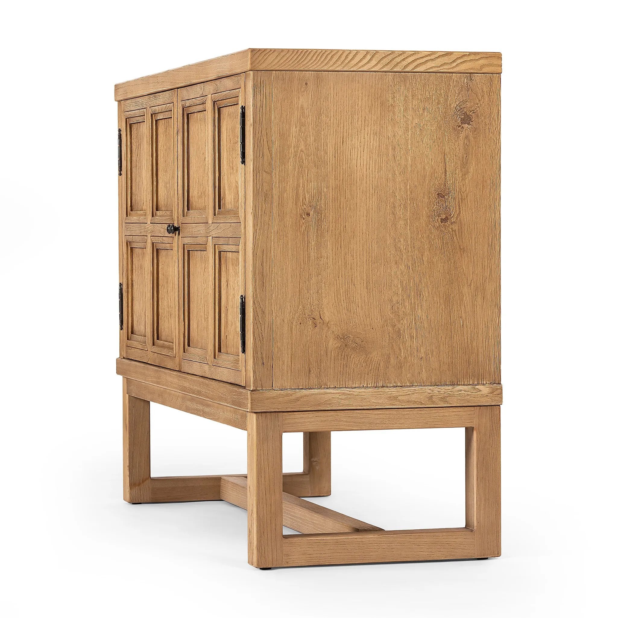 Featuring Tamara Worn Oak Veneer Small Cabinet by Four Hands at Amethyst Home. Small-scale cabinetry of worn oak features paneled doors, lending texture to a clean-lined design.Overall Dimensions: 42.00"w x 18.25"d x 35.00"hWeight : 89.50 lbsMaterials: Thick Oak Veneer, Poplar Plywood. Amethyst Home provides interior design, new home construction design consulting, vintage area rugs, and lighting in the Calabasas metro area.
