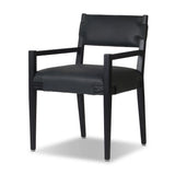 Featuring Tamari Brickhouse Black Dining Armchair by Four Hands at Amethyst Home. Overall Dimensions: 22.75"w x 23.50"d x 32.75"hWeight : 21.43 lbsMaterials: Top Grain Leather, Solid Ash. Amethyst Home provides interior design, new home construction design consulting, vintage area rugs, and lighting in the Scottsdale metro area.