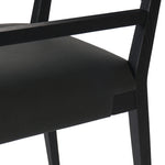 Featuring Tamari Brickhouse Black Dining Armchair by Four Hands at Amethyst Home. Overall Dimensions: 22.75"w x 23.50"d x 32.75"hWeight : 21.43 lbsMaterials: Top Grain Leather, Solid Ash. Amethyst Home provides interior design, new home construction design consulting, vintage area rugs, and lighting in the Seattle metro area.