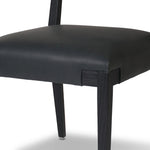 Featuring Tamari Brickhouse Black Dining Chair by Four Hands at Amethyst Home. Indulge in the luxurious experience of dining with our Tamari Brickhouse Black Dining Chair. With its sleek and sophisticated design, this chair is sure to elevate any dining space. Comfortable and elegant, it's the perfect addition to your upscale lifestyle.
Overall Dimensions. Amethyst Home provides interior design, new home construction design consulting, vintage area rugs, and lighting in the Los Angeles metro area.