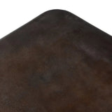 Featuring Targon Bronzed Aluminum Coffee Table by Four Hands at Amethyst Home. A seamless, fluid form to center your space. Made from bronzed aluminum, stocky legs square a smooth top, for a luxe take on industrial.Overall Dimensions: 55.00"w x 55.00"d x 16.00"hWeight : 161.86 lbsMaterials: Aluminum. Amethyst Home provides interior design, new home construction design consulting, vintage area rugs, and lighting in the Alpharetta metro area.