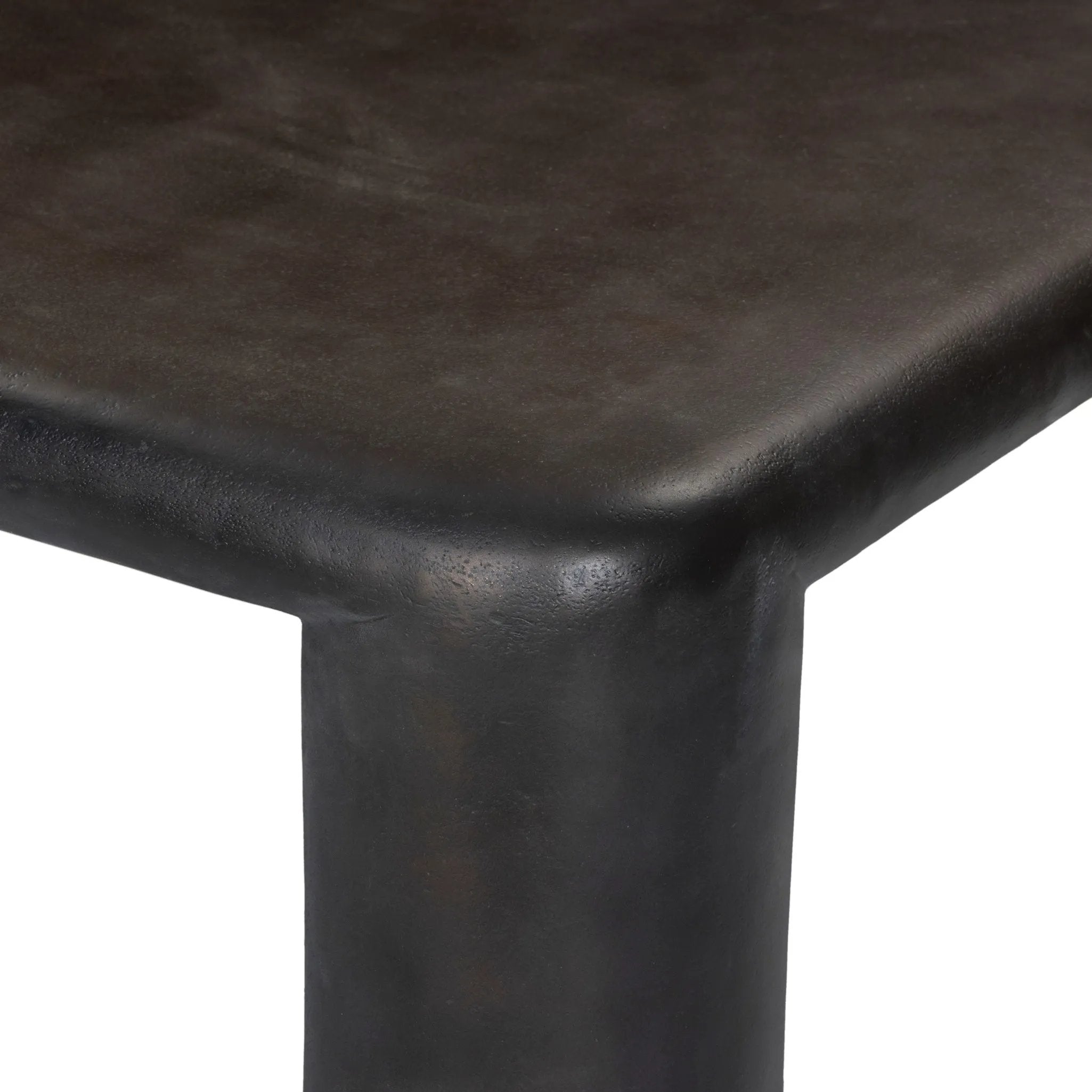 Featuring Targon Bronzed Aluminum Coffee Table by Four Hands at Amethyst Home. A seamless, fluid form to center your space. Made from bronzed aluminum, stocky legs square a smooth top, for a luxe take on industrial.Overall Dimensions: 55.00"w x 55.00"d x 16.00"hWeight : 161.86 lbsMaterials: Aluminum. Amethyst Home provides interior design, new home construction design consulting, vintage area rugs, and lighting in the Washington metro area.