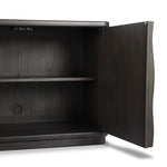 Bring a truly unique look to the dining or living space with this stunning sideboard inspired by rolling ocean tides. Crafted of solid mindi and mindi veneer, a stunning front features repetitive, flow-like reeding that's been precision-cut in individual pieces and assembled onto the doors, creating deep curves reminiscent of rippling waves. Amethyst Home provides interior design, new home construction design consulting, vintage area rugs, and lighting in the Laguna Beach metro area.