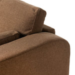 Featuring Tate Antwerp Cafe Sofa-98" by Four Hands at Amethyst Home. Made in the USA, this inviting sofa features large, arched arms with extra padding, offering a sleek yet comfortable look. Upholstered in a durable, linen-like fabric, it balances practicality with a soft, textured feel. Six loose cushions ? including two large back and seat cushions and two s. Amethyst Home provides interior design, new home construction design consulting, vintage area rugs, and lighting in the Omaha metro area.