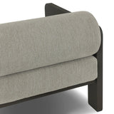 Aluminum frames heavy-proportioned bench-style seat and bolster back cushions, giving this outdoor chair clean lines and strong visual presence. Cover or store inside during inclement weather or when not in use.As enthusiasts of luxe aesthetics at Amethyst, we love the warm modern inspired Tatiana Outdoor Chair - Ramiro Ecru. Amethyst Home provides interior design, new home construction design consulting, vintage area rugs, and lighting in the Austin metro area.
