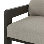 Aluminum frames heavy-proportioned bench-style seat and bolster back cushions, giving this outdoor chair clean lines and strong visual presence. Cover or store inside during inclement weather or when not in use.As enthusiasts of luxe aesthetics at Amethyst, we love the warm modern inspired Tatiana Outdoor Chair - Ramiro Ecru. Amethyst Home provides interior design, new home construction design consulting, vintage area rugs, and lighting in the Laguna Beach metro area.